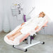 OmySalon 73in Facial Massage Bed Adjustable Esthetician Bed Facial Lash Bed Black  In Use