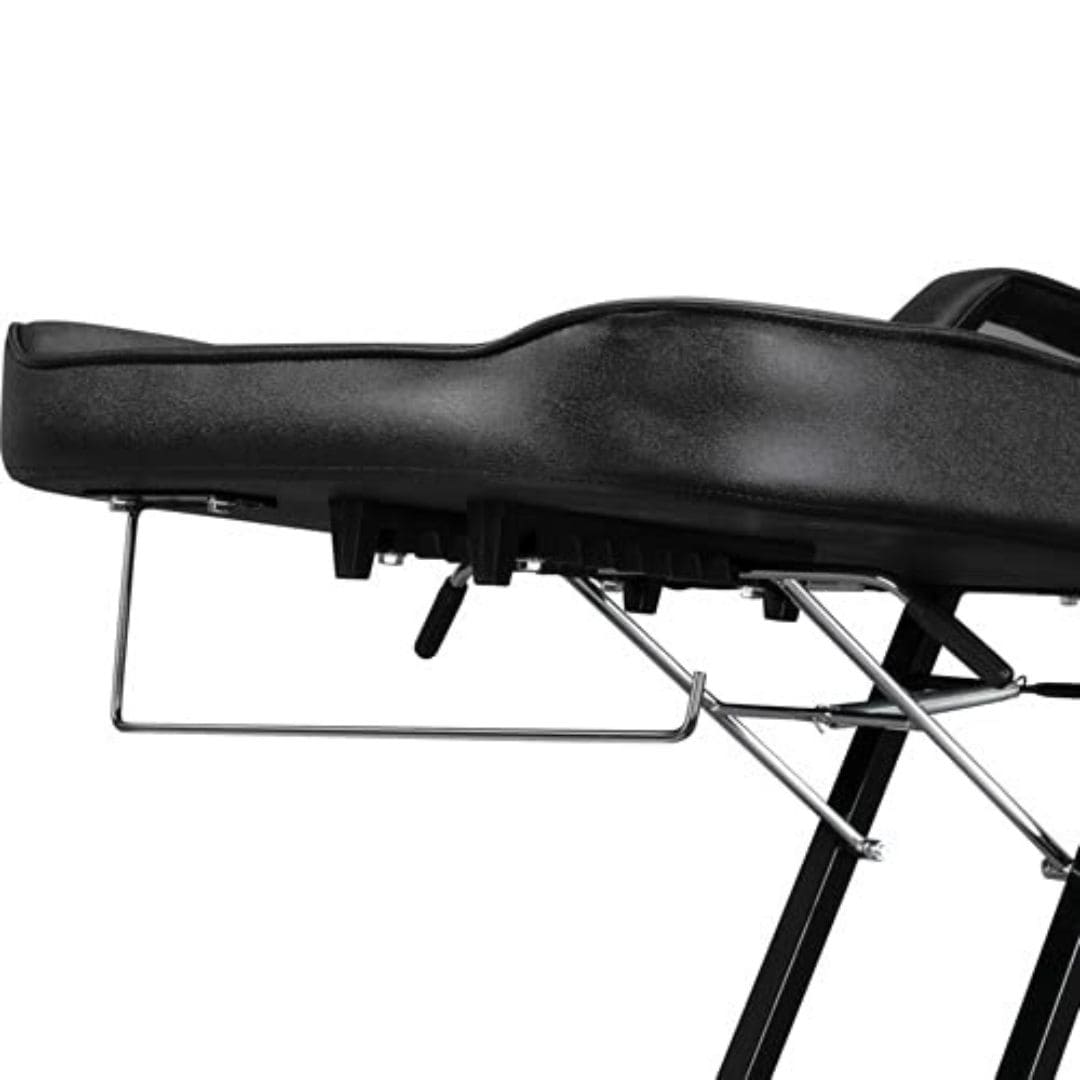 OmySalon 73in Facial Massage Bed Adjustable Spa Bed Tattoo Chair w/Barber Stool Black View of Support