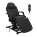 OmySalon 75in Fully Electric Facial Massage Bed Adjustable Esthetician Bed Tattoo Chair Black Front Left View