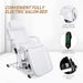 OmySalon 75in Fully Electric Facial Massage Bed Adjustable Esthetician Bed Tattoo Chair White  Fully Electric Salon Bed