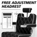 OmySalon Barber Chair Heavy Duty Hydraulic Recline Salon Chair Free Adjustment Headrest