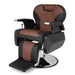 OmySalon Barber Chair Reclining Styling Chair Heavy Duty Salon Chair with 360 Degree Swivel Hydraulic Brown Front Right View