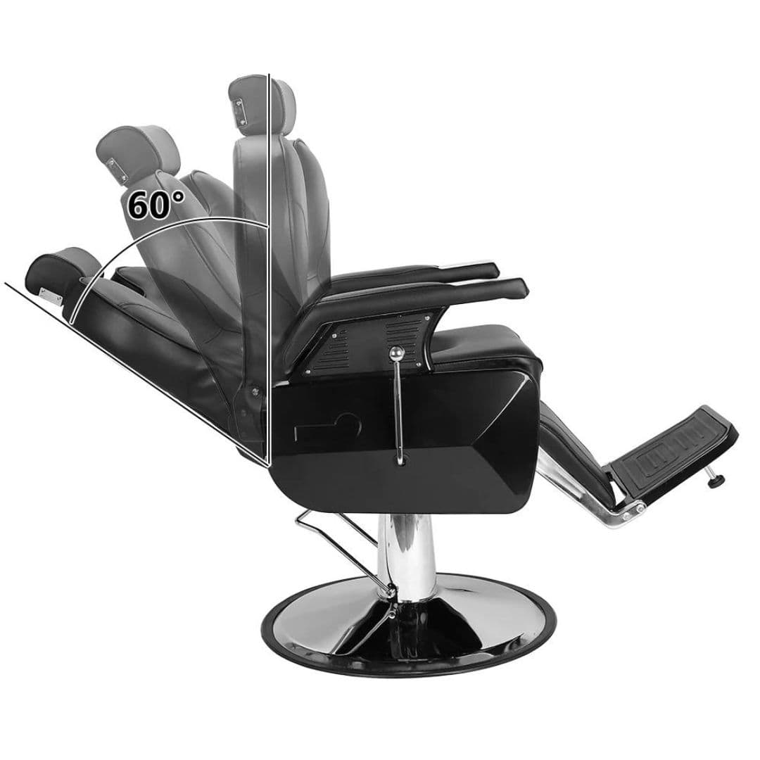 OmySalon Barber Chair Reclining Styling Chair Heavy Duty Salon Chair with 360 Degree Swivel Hydraulic Reclining Image