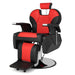 OmySalon Barber Chair Reclining Styling Chair Heavy Duty Salon Chair with 360 Degree Swivel Hydraulic Red & Black Front Right View