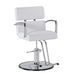 OmySalon Beauty Chair Salon Hydraulic Styling Chair with 360 Degree Swivel Front Left View White