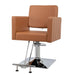 OmySalon Heavy Duty Hydraulic Wide Seat Hair Stylist Salon Chair Camel Front Right View