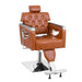OmySalon Reclining Salon Chair Heavy Duty, Vintage Styling Chair for Hair Stylist Front Left View