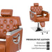 OmySalon Reclining Salon Chair Heavy Duty, Vintage Styling Chair for Hair Stylist Premium PVC Leather