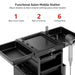 OmySalon Salon Trolley Cart with 6  Drawers Multipurpose Tool Rolling Cart Hair Cart Organizer Black with Lock  Functional Salon Mobile Station