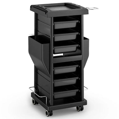 OmySalon Salon Trolley Cart with 6 Drawers Multipurpose Tool Rolling Cart Hair Cart Organizer Front Left View