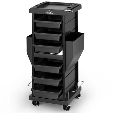 OmySalon Salon Trolley Cart with 6 Drawers Multipurpose Tool Rolling Cart Hair Cart Organizer Front Right View