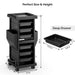 OmySalon Salon Trolley Cart with 6 Drawers Multipurpose Tool Rolling Cart Hair Cart Organizer w/ Dimensions