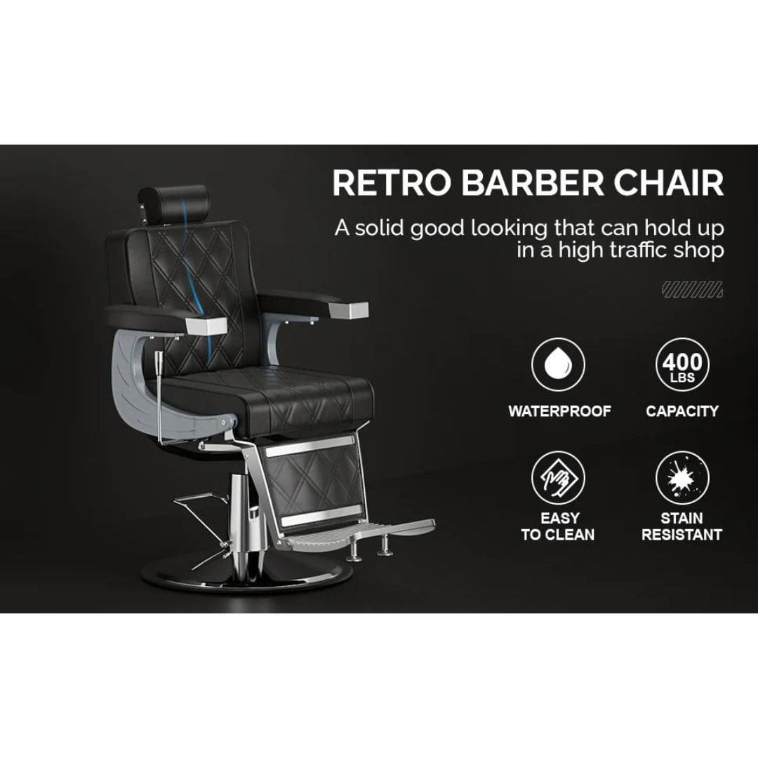 OmySalon Vintage Barber Chairs for Barbershop Heavy Duty Professional Salon Chair Retro Barber Chair