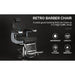 OmySalon Vintage Barber Chairs for Barbershop Heavy Duty Professional Salon Chair Retro Barber Chair