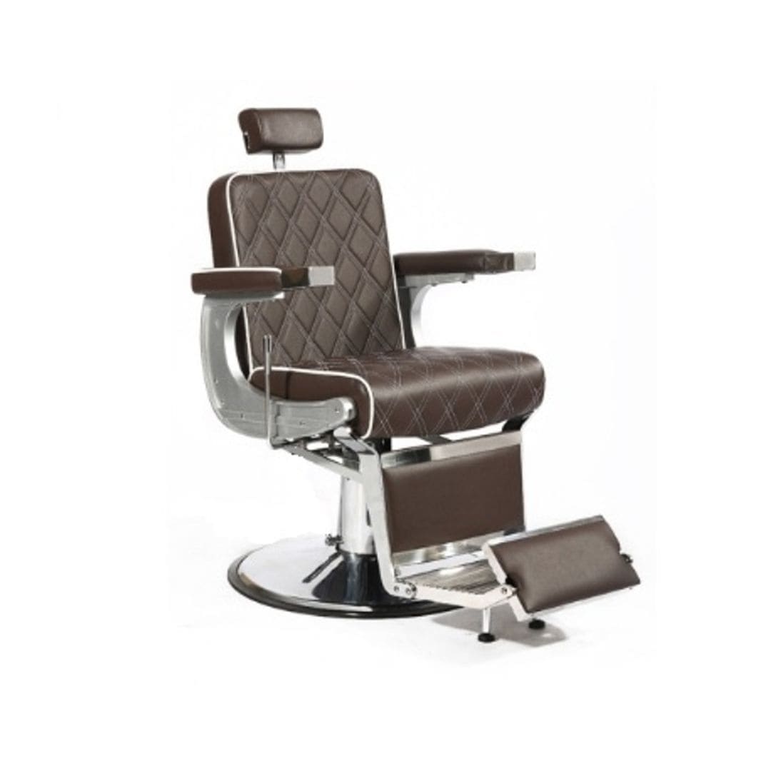 Salon Equipment Pros Ambassador Heavy Duty Barber Chair Espresso Front Left View